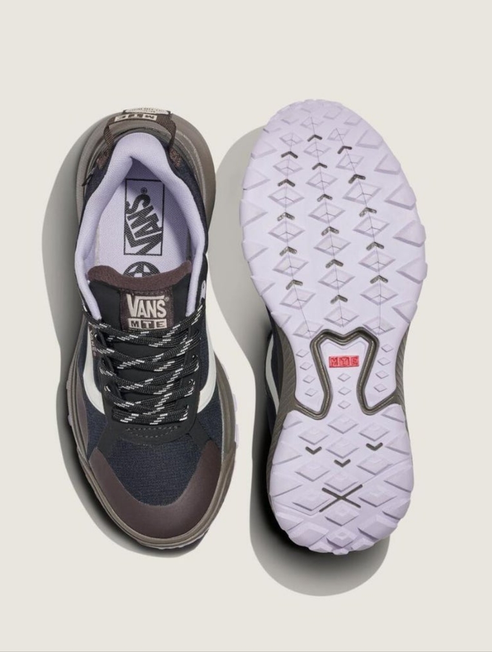 New Vans MTE Crosspath Brown / Black / Purple Mens Size 13 Hiking Trail Shoes